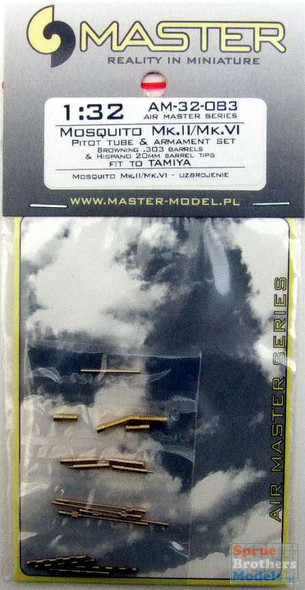 MASAM32083 1:32 Master Model Mosquito Mk.II/IV Pitot Tube & Armament Set (TAM kit)