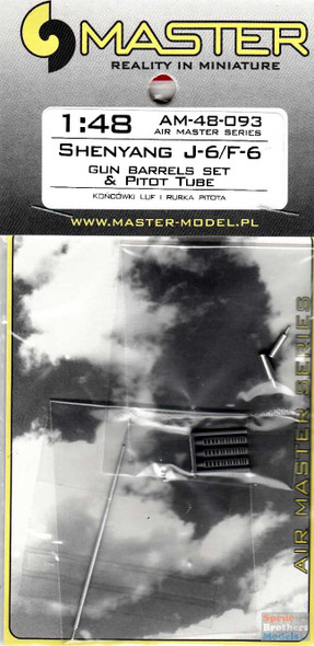 MASAM48093 1:48 Master Model Shenyang J-6/F-6 Gun Barrels & Pitot Tube Set