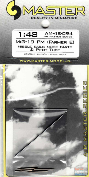 MASAM48094 1:48 Master Model MiG-19PM Farmer E Missile Rail Nose Parts & Pitot Tube