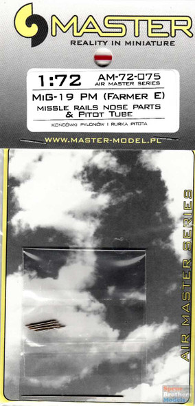 MASAM72075 1:72 Master Model MiG-19PM Farmer E Missile Rails Nost Parts & Pitot Tube