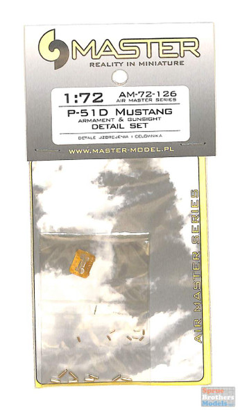 MASAM72126 1:72 Master Model P-51D Mustang Armament & Gunsight Detail Set