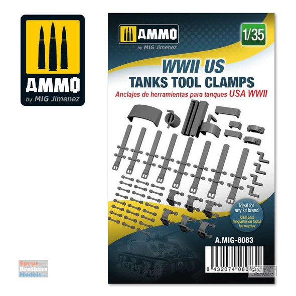 AMM8083 1:35 AMMO by Mig WW2 US Tank Tool Clamps