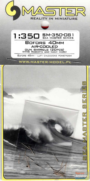 MASSM350081 1:350 Master Model Bofors 40mm Air-Cooled Gun Barrels (20 pcs)