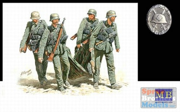 MBM35041 1:35 Masterbox "Casualty Evacuation" German Infantry Stalingrad Summer 1942 - 5 Figure Set #3541