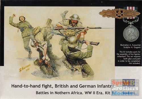 MBM35092 1:35 Masterbox Hand to Hand Combat, English-Germany