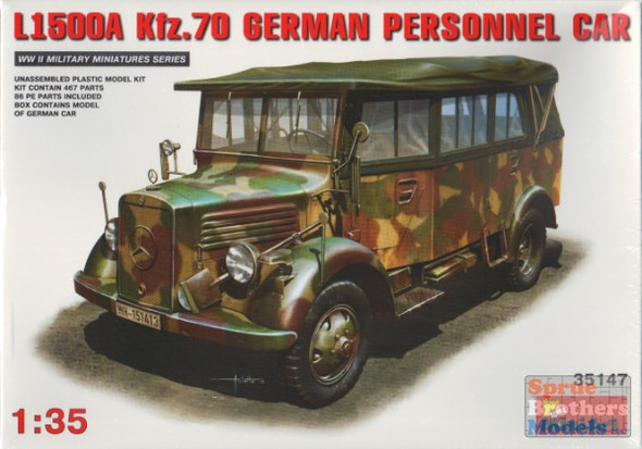 MIA35147 1:35 Miniart German L1500A Kfz.70 German Personnel Car