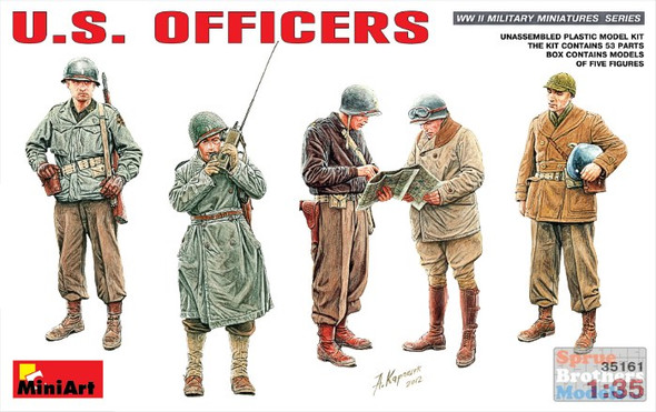 MIA35161 1:35 MiniArt US Officers WW2 5 Figure Set