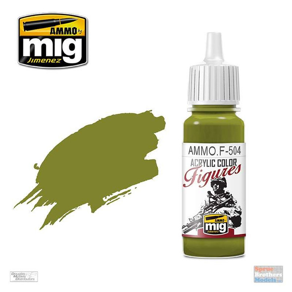 AMMOF504 AMMO by Mig Acrylic Figures Color - Yellow Green FS34259 (17ml bottle)