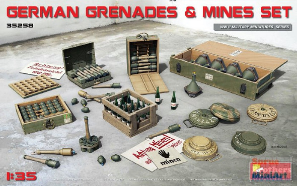 MIA35258 1:35 MiniArt German Grenades & Mines Set
