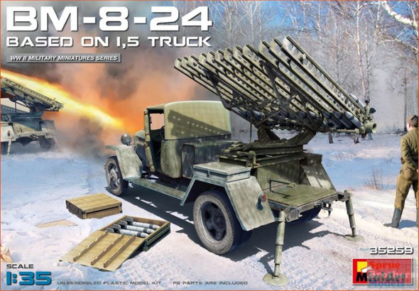 MIA35259 1:35 Miniart BM-8-24 Rocket Launcher on 1.5T Truck