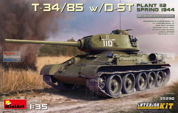 MIA35290 1:35 Miniart T-34/85 with D-5T Plant 112 Spring 1944 [Interior kit]