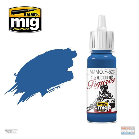 AMMOF523 AMMO by Mig Acrylic Figures Color - Uniform Blue (17ml bottle)