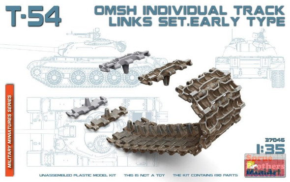 MIA37046 1:35 MiniArt T-54 OMSH Individual Track Links Set Early Type