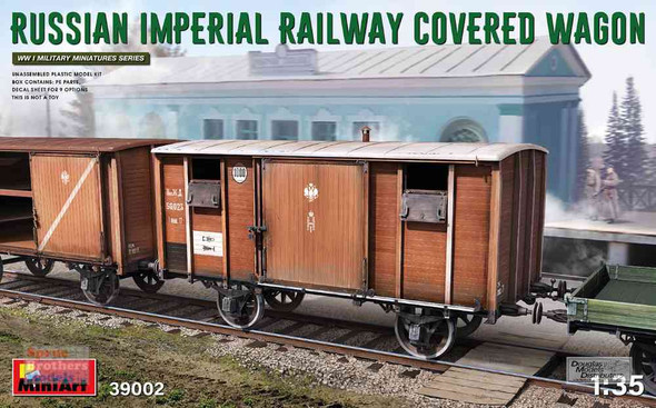 MIA39002 1:35 Miniart Russian Imperial Railway Covered Wagon
