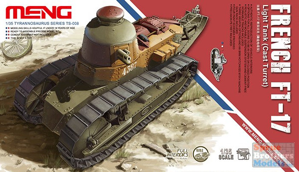 MNGTS008 1:35 Meng French FT-17 Light Tank (Cast Turret)