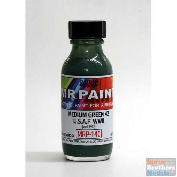 MRP140 MRP/Mr Paint - WW2 US Medium Green 42 30ml (for Airbrush only)