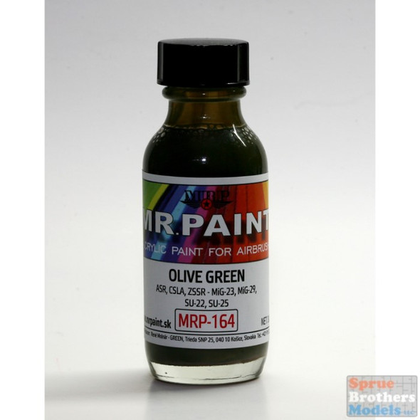 MRP164 MRP/Mr Paint - Olive Green Mig 23, Mig 29, Su 22, Su 25  30ml (for Airbrush only)