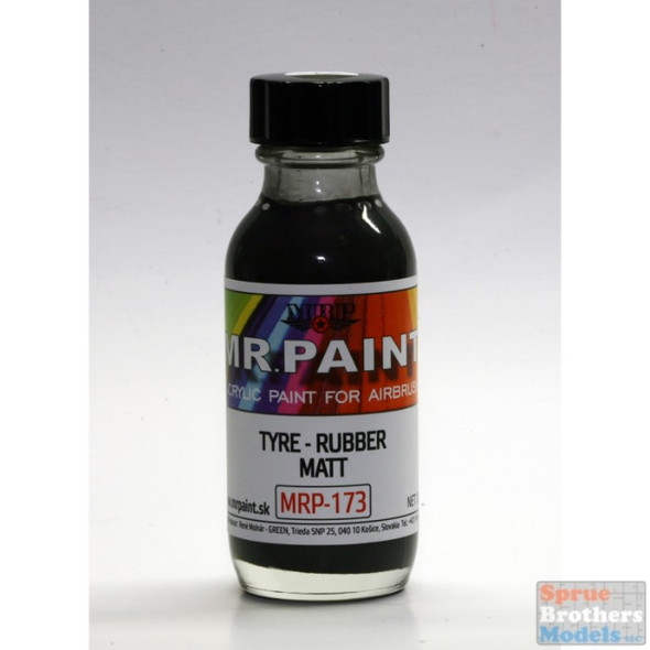 MRP173 MRP/Mr Paint - Tyre - Rubber (Matt) 30ml  (for Airbrush only)