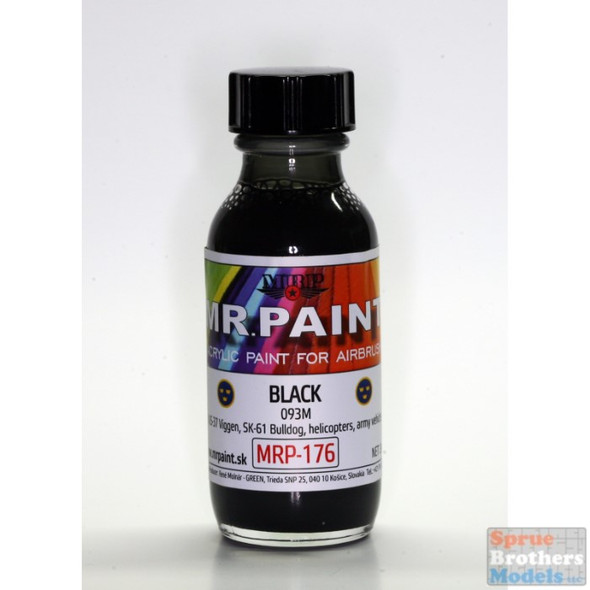 MRP176 MRP/Mr Paint - Black 093M - Modern Swedish AF 30ml  (for Airbrush only)