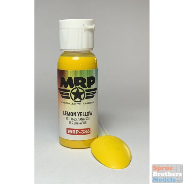 MRP386 MRP/Mr Paint - Lemon Yellow FS13655 - ANA505 (US Pre-WW2) 30ml (for Airbrush only)
