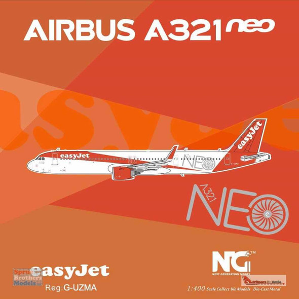 NGM13021 1:400 NG Model easyJet Airbus A321neo Reg #C-UZMA (pre-painted/pre-built)