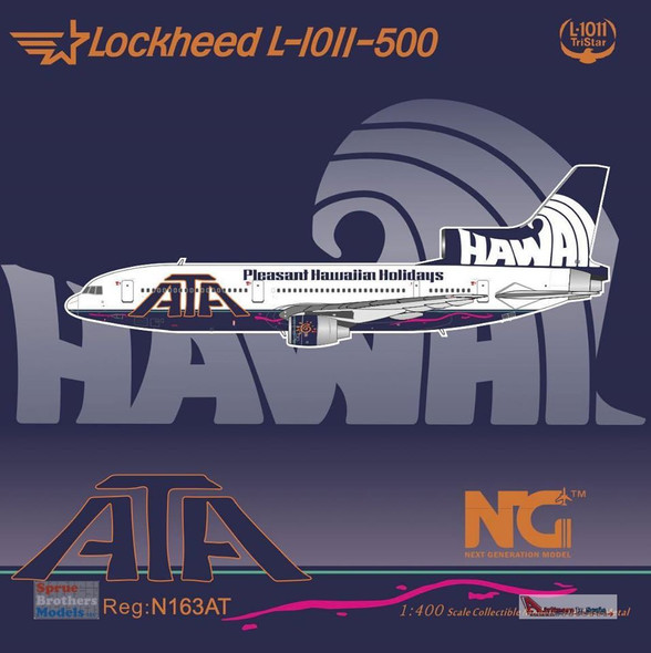 NGM35012 1:400 NG Model American Trans Air Lockheed L-1011-500 Reg #N163AT 'Pleasant Hawaiian Holidays' (pre-painted/pre-built)