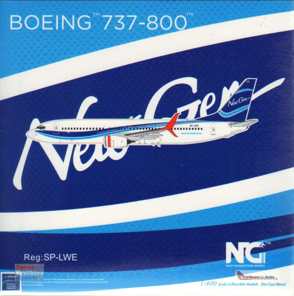 NGM58063 1:400 NG Model NewGen Airways Boeing 737-800 Reg #SP-LWE (pre-painted/pre-built)