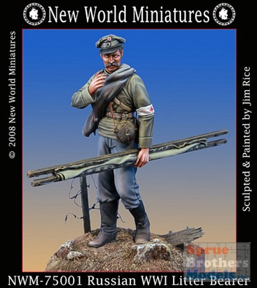 NWM75001 75mm New World Miniatures WWI Russian Litter Bearer #75001