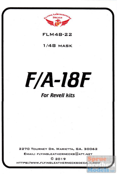 ORDFLM48022 1:48 Flying Leathernecks F-18F Super Hornet Mask Set (REV kit)
