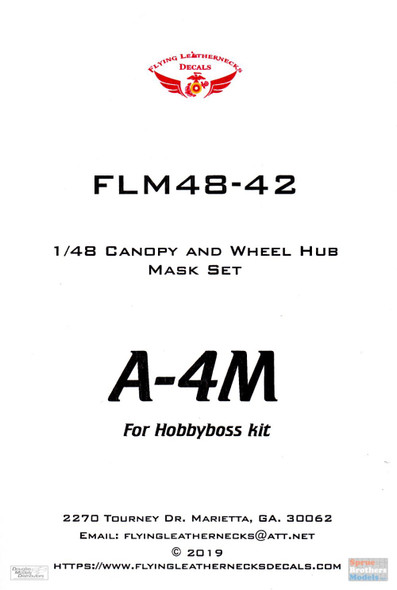 ORDFLM48042 1:48 Flying Leathernecks A-4M Skyhawk Canopy and Wheel Mask Set (HBS kit)