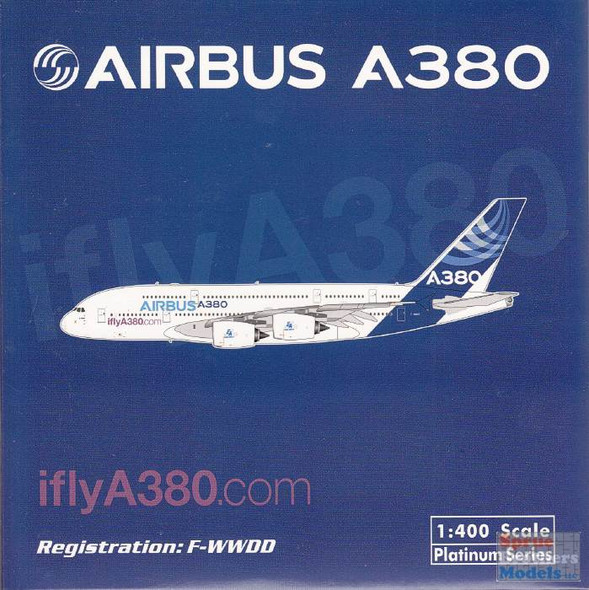 PHX1601 1:400 Phoenix Model Airbus A380-800 "iflyA380.com" REG #F-WWDD (pre-painted/pre-built)