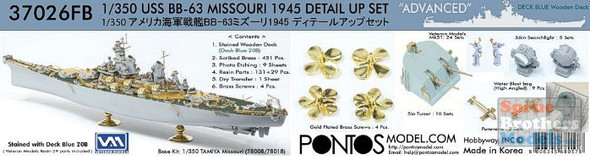 PONF37026FN 1:350 Pontos Model Advanced Detail Set - USS Missouri