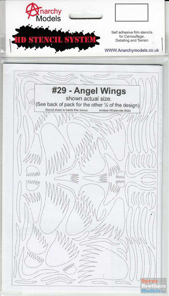 ANMHD0029 Anarchy Models HD Stencil System - #29 Angel Wings