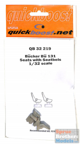 QBT32219 1:32 Quickboost Bucker Bu 131 Seats with Seatbelts (ICM kit)