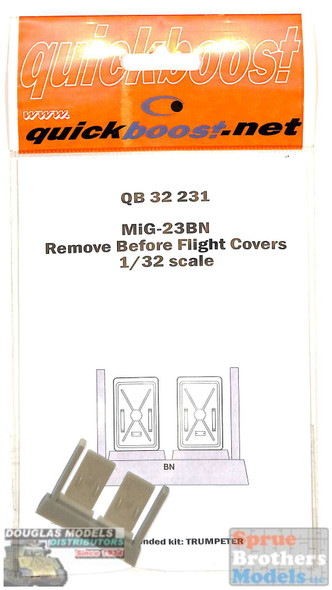 QBT32231 1:32 Quickboost MiG-23BN Flogger Remove Before Flight Covers (TRP kit)