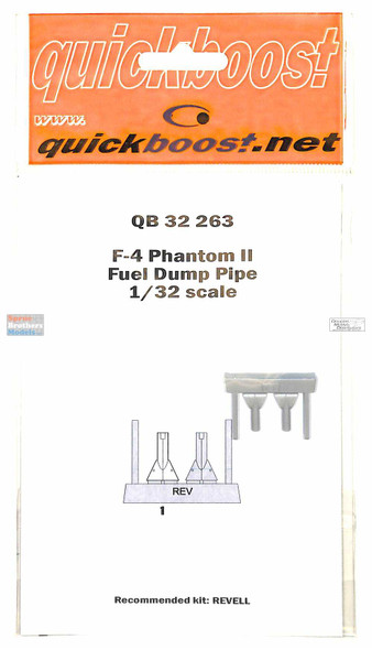 QBT32263 1:32 Quickboost F-4 Phantom II Fuel Dump Pipe (REV kit)