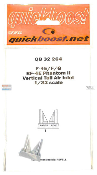 QBT32264 1:32 Quickboost F-4E F-4F F-4G RF-4E Phantom II Vertical Tail Air Inlet (REV kit)