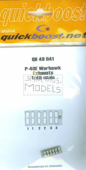 QBT48041 1:48 Quickboost P-40E Warhawk Exhausts (HAS kit) #48041