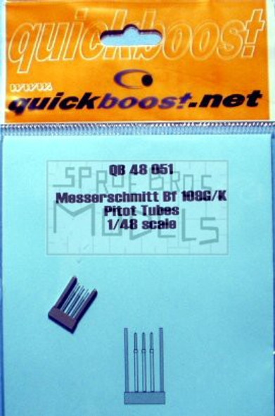 QBT48051 1:48 Quickboost Messerchmitt Bf109G Bf109K Pitot Tubes #48051