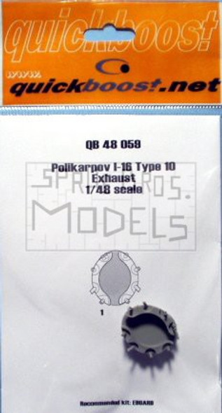 QBT48059 1:48 Quickboost Polikarpov I-16 Type 10 Exhaust (EDU kit) #48059