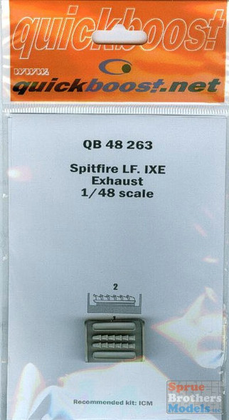 QBT48263 1:48 Quickboost Spitfire LF Mk IXe  Exhaust (ICM kit) #48263