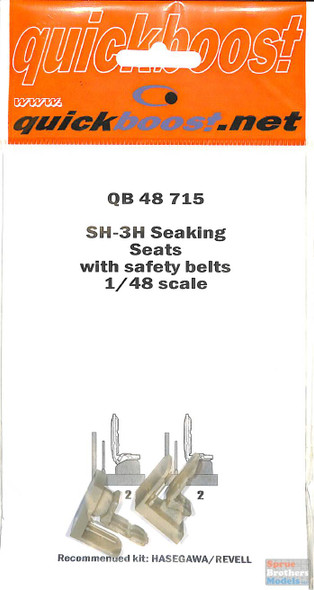 QBT48715 1:48 Quickboost SH-3H SeaKing Seats with Safety Belts (HAS kit)