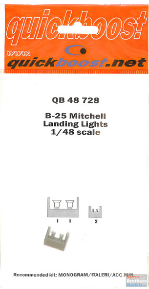 QBT48728 1:48 Quickboost B-25 Mitchell Landing Lights (ACM/ITA/REV kit)