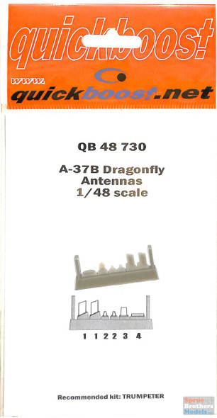 QBT48730 1:48 Quickboost A-37B Dragonfly Antennas (TRP kit)
