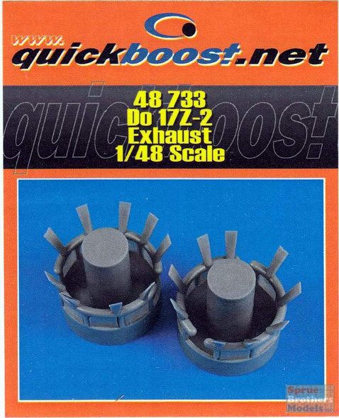 QBT48733 1:48 Quickboost Dornier Do 17Z-2 Exhaust Type B (ICM kit)