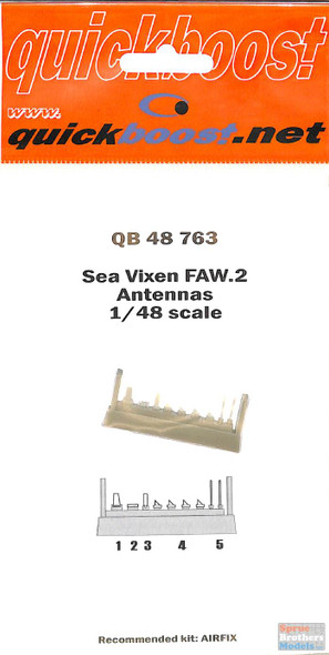 QBT48763 1:48 Quickboost Sea Vixen FAW.2 Antennas (AFX kit)