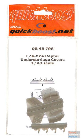 QBT48798 1:48 Quickboost F-22A Raptor Undercarriage Covers (HAS kit)