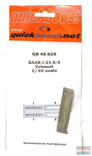 QBT48828 1:48 Quickboost Saab J-21A-3 Exhaust (PLS kit)