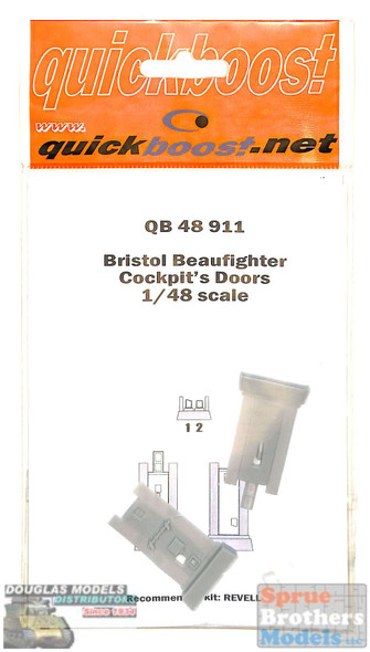 QBT48911 1:48 Quickboost Beaufighter Cockpit Doors (REV kit)