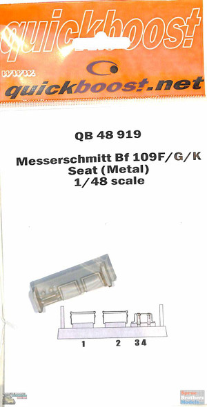 QBT48919 1:48 Quickboost Bf 109F/G/K Seat (Metal Type)